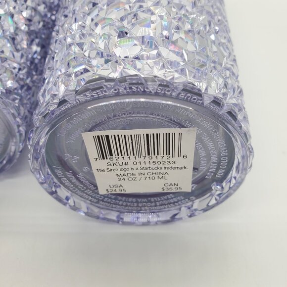 Starbucks Iridescent Gem Gemstone 16 OZ & 24 Oz Tumbler Cold Cup Set 2024 - Picture 3 of 4